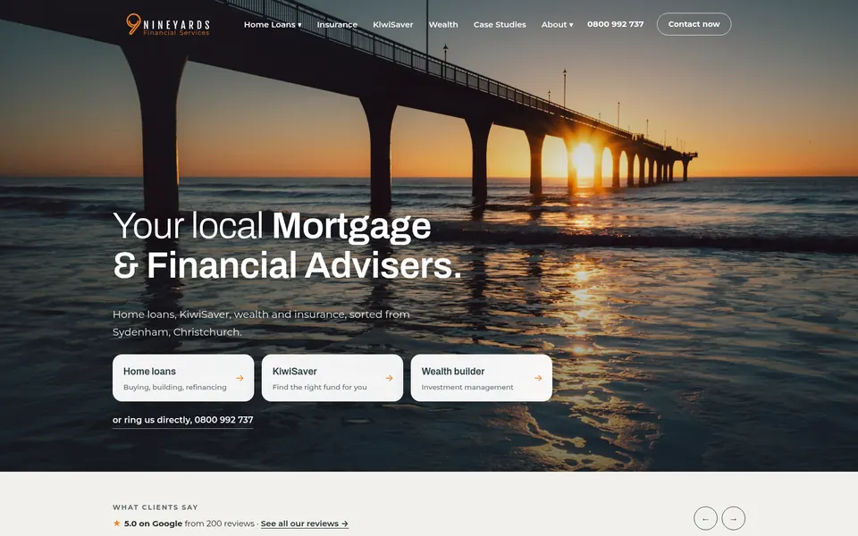 9 Yards Financial Services homepage